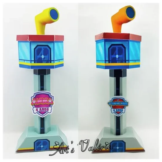 Torre Patrulha Canina - Enfeite de mesa - Valor unitário