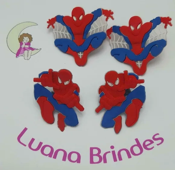 Ponteira para Lápis Homem Aranha de Borracha - Pct C/4 Unid