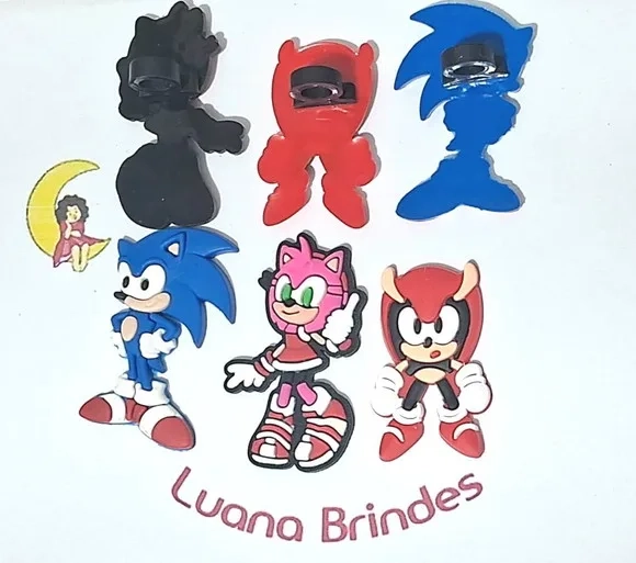 Ponteira P/lápis Turma do Sonic Pacote com 6 Unidades