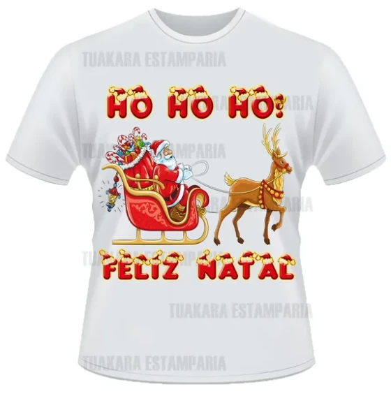 Camiseta Feliz Natal - Ho Ho Ho