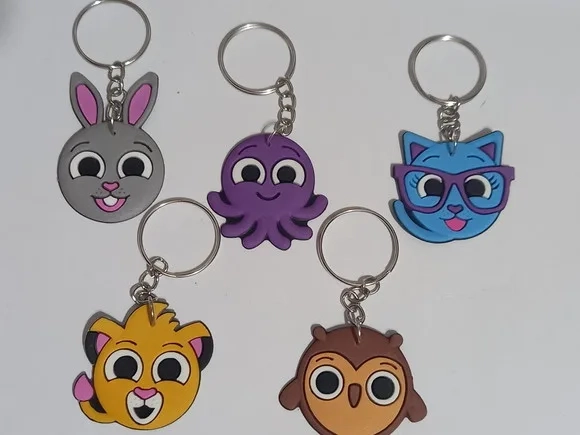 Chaveiro Bolo Fofo Emborrachado - 5 Peças