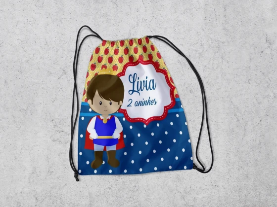 Mochilinha Personalizada para lembrancinhas Principe