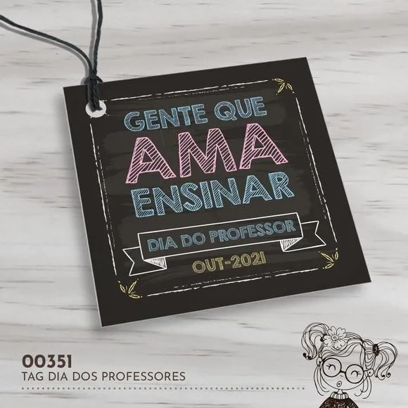 Tag Quadrada Dia dos Professores - 00351