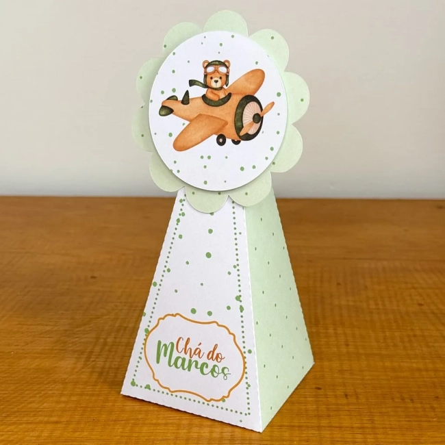 PEGUE E MONTE - Kit Festa CHA DE BEBE URSINHO VERDE - Decoração de Festa | Lembrancinhas | Aniversário | Personalizados