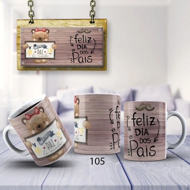 Caneca de Porcelana  Personalizada dia dos Pais-Presente Exlusivo