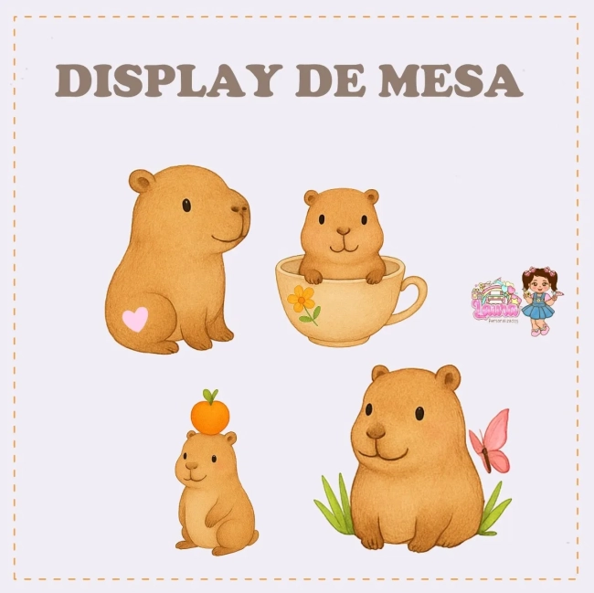 Kit Festa Só Um Bolinho CAPIVARA CATARINA - Decoração de Festa