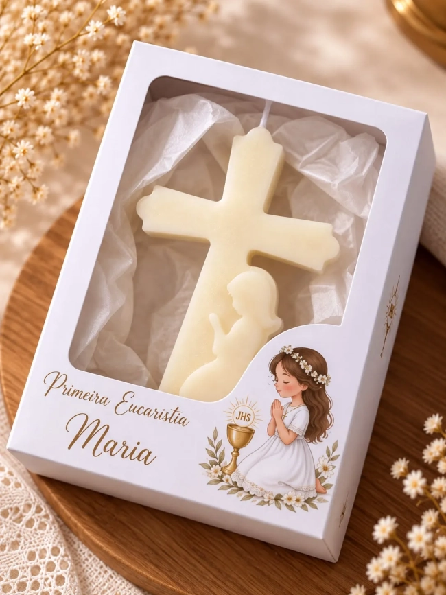 Vela Primeira Eucaristia – Cruz com menina