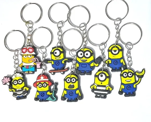 Chaveiro Minions Profissões Emborrachado Pacote C/9 Unidades