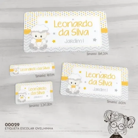 Etiqueta Escolar Ovelhinha - 00029
