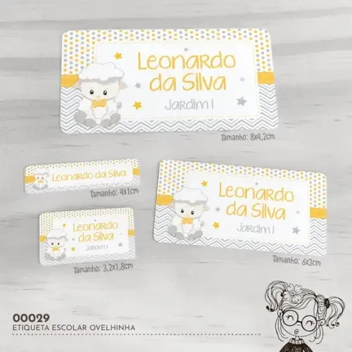 Etiqueta Escolar Ovelhinha - 00029