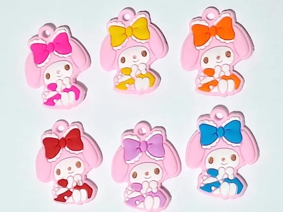 Pingente Melody Emborrachado Pacote com 6 Unidades Colorido