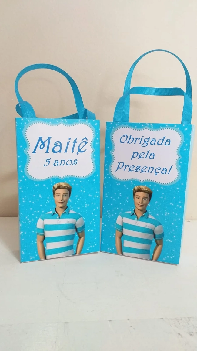 Sacolinhas Personalziadas Ken para Lembrancinhas