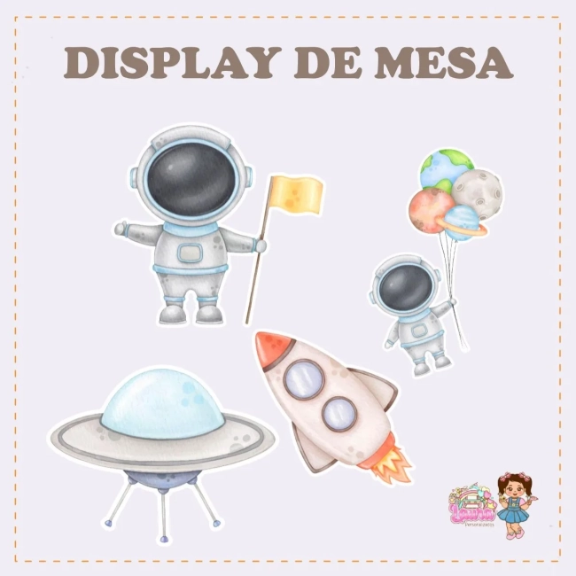 Kit Festa Só Um Bolinho ASTRONAUTA MENINO - Decoração de Festa