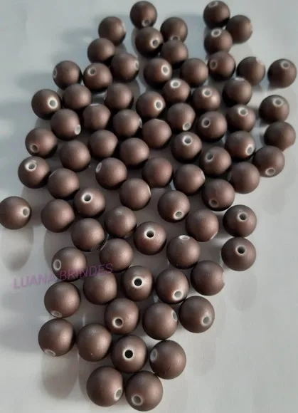 Bolinha Emborrachada Marron 10mm Pct 100 Unidades