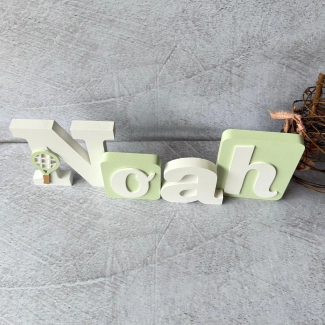 Letras Personalizadas com Raquete de Tênis – 13 cm - Blocos