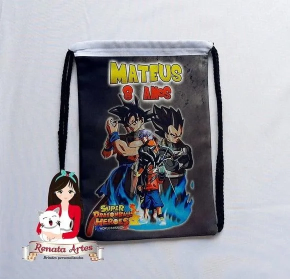Mochila de Tecido Personalizada Dragon Ball Heroes