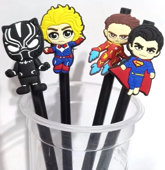 Lápis C/ponteiras Heróis da Marvel Emborrachado -pct C/8 Uni