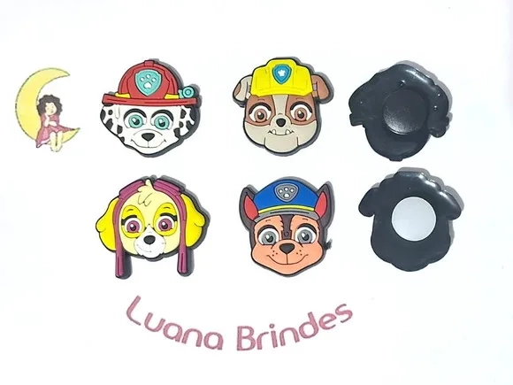 Aplique Patrulha Canina P/sandália Crocs Pacote c/ 8 Unidade