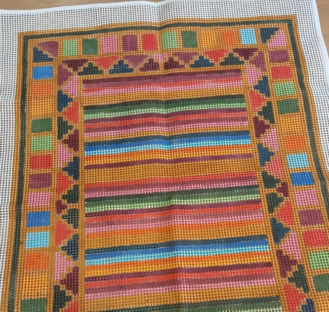 Tela pintada para bordar tapeçaria - Talagarça grossa