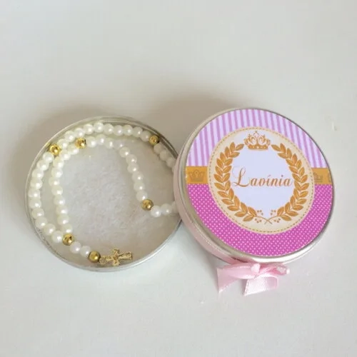 Latinhas Mint to be Princesa c/ Mini terço