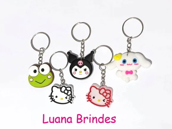 Chaveiro Turma da Hello Kitty Pacote com 10 Unidades
