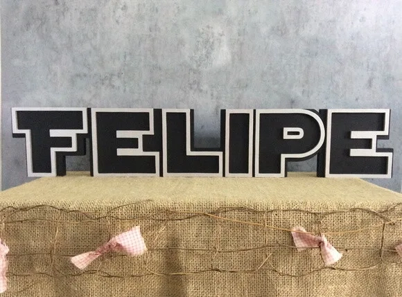 Letras Decorativas Personalizadas em MDF para Quarto de Bebê e Festas - Tema Star Wars