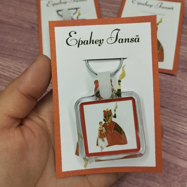 75 Unidades - Chaveiro Orixá Oyá - Iansã Personalizado Lembrancinhas
