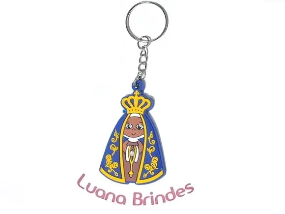 Chaveiro Santo Emborrachado 5,8cm Pacote com 4 Unidades