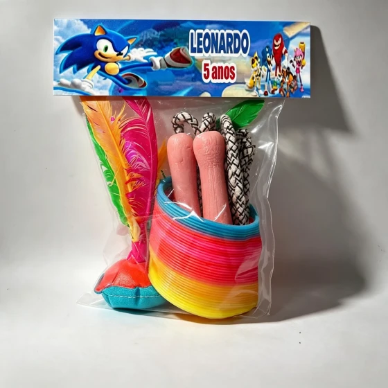 Kit Lembrancinhas Personalizada do Sonic