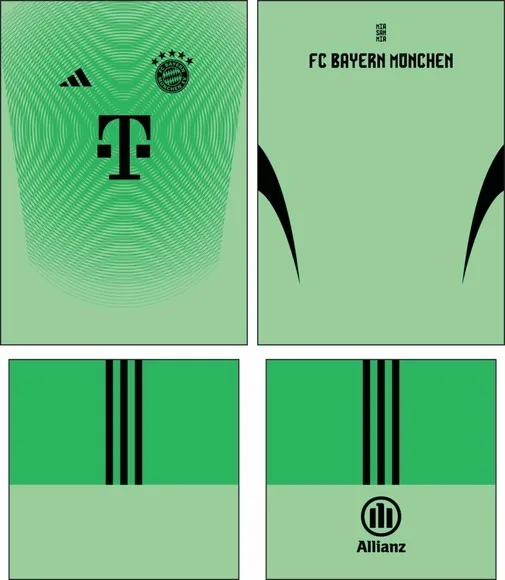 Arte Vetor Camisa Bayern München Goleiro 2025-2026