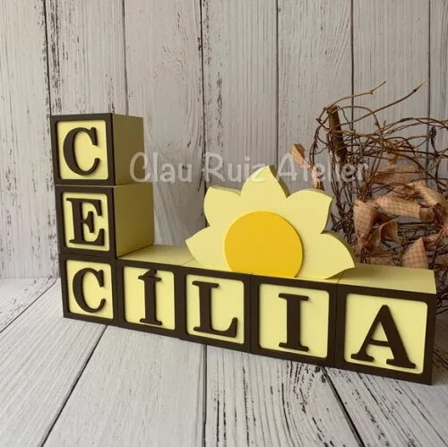 Decoração Bebê - Cubos 6x6cm Candy Ts + Sol