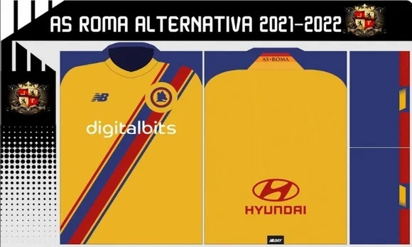 Vetor Da Camisa As Roma Alternativa 2021-2022