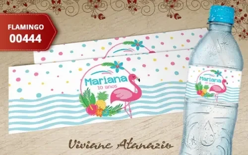 Rótulo Água Flamingo - 00444