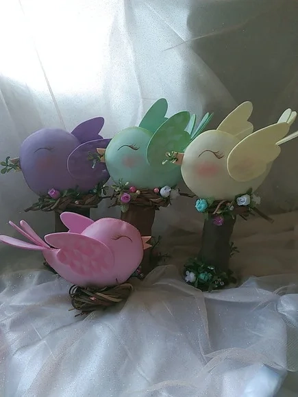 Kit com 10 - Jardim de Pássaros