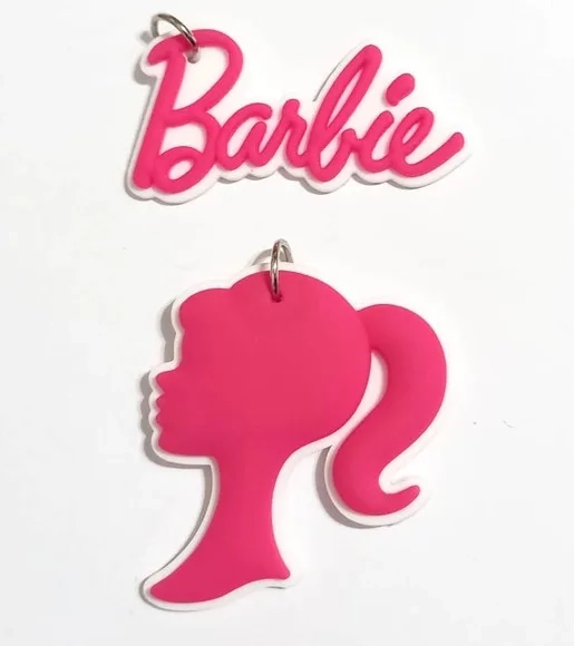 Pingente Barbie e Nome Emborrachado - 6 Unidades