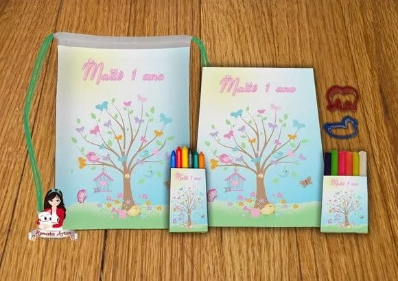 Kit Passatempo Personalizado na Mochila Jardim Encantado