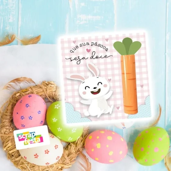 Card para Chocolate Baton/bis Personalizado Festa Páscoa