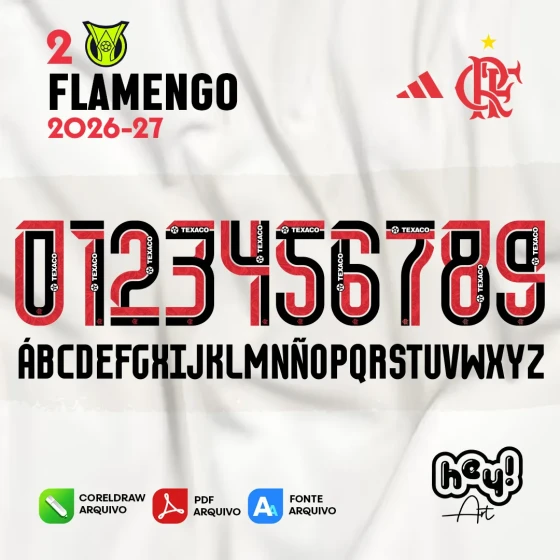 Fonte Vetor Flamengo 2026/27 Away
