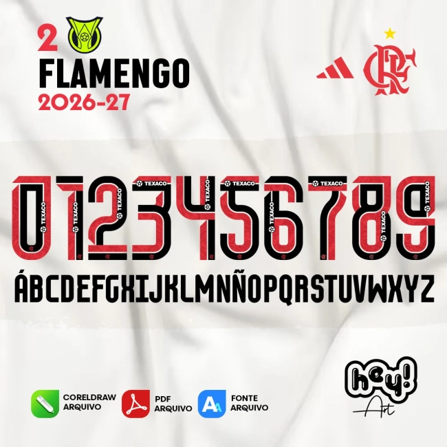 Fonte Vetor Flamengo 2026/27 Away