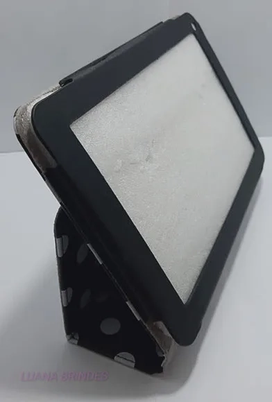 Capa Preta de Couro para Tablet - 1 Unidade