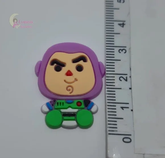 Apliques Personagens Toy Story de borracha - pct c/6 unid