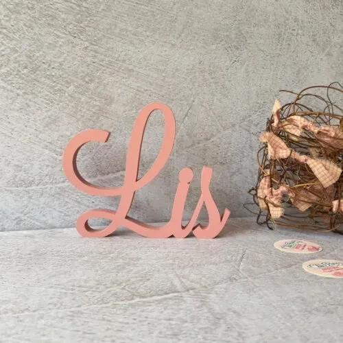 Linha Cursiva -letras Decorativas em mdf Quarto de Bebê