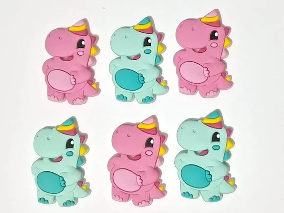 Aplique Dinossauro Emborrachado Pacote com 6 Unidades
