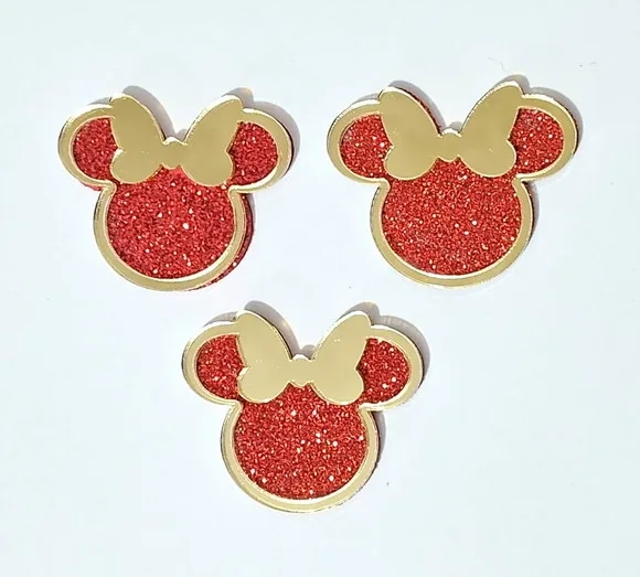 Aplique Minnie Acrílico Espelhado Pacotes com 10 Unidades