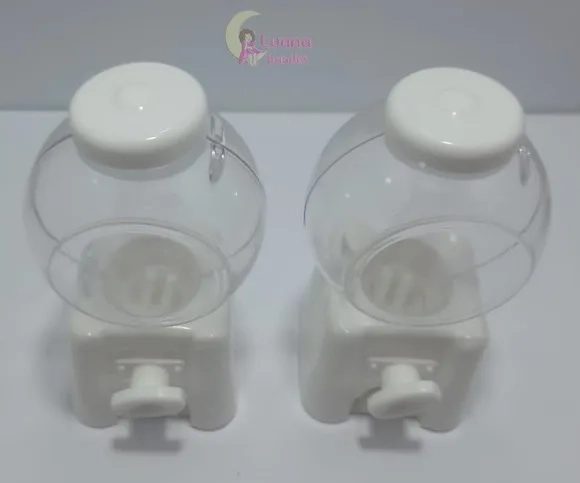 Baleiro Candy Machine Branco - 10cm - pct c/2 unid