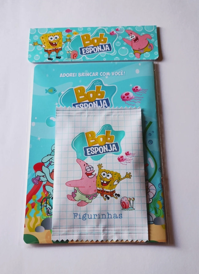 Bob Esponja Álbum de Figurinhas + Desenhos para Colorir + Atividades