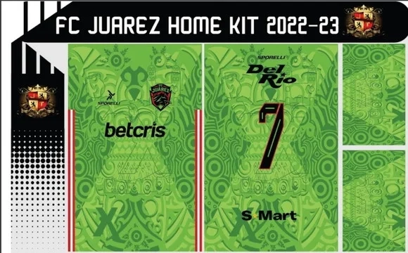Vetor Camisa Fc Juarez Home Kit 2022-23