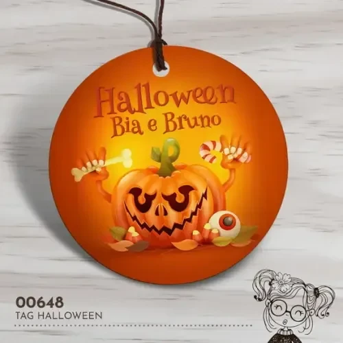 Tag Redonda Halloween - 00648