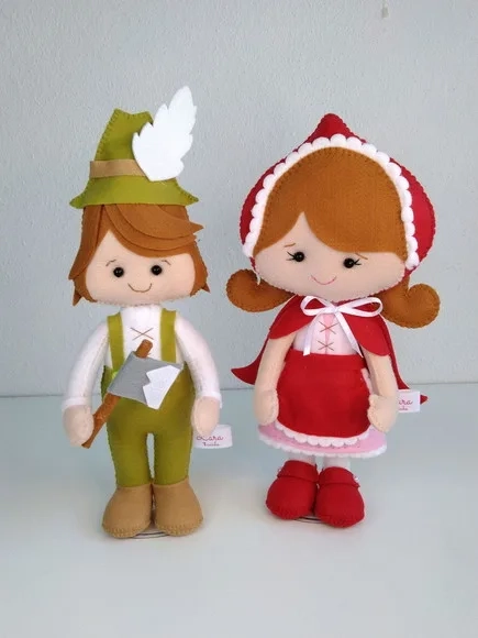 Combo Chapeuzinho Vermelho Lembrança ou Centro de Mesa 10pçs