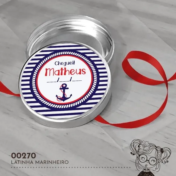 Latinha Adesivada Marinheiro - 00270
